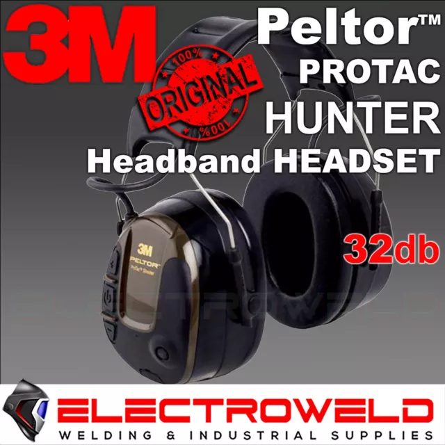 3M PELTOR ProTac Hunter Headset Ear Muffs Headband Ear Muffs 32dB, MT13H223A