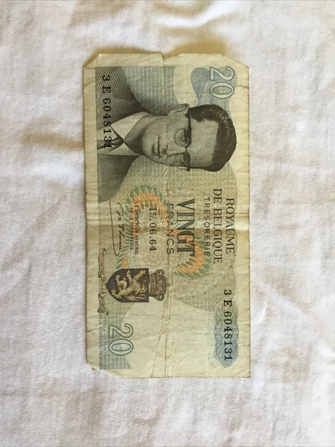 Billet Ancien Belge 20 Francs