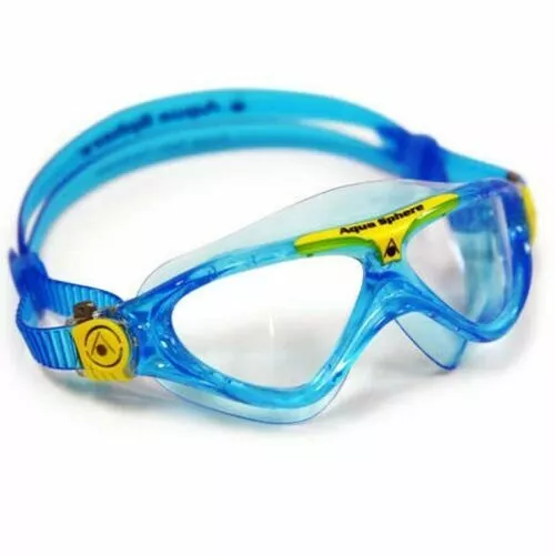 AQUA SPHERE Vista Junior Swimming Goggles & Caps Children kids Swim pool goggles