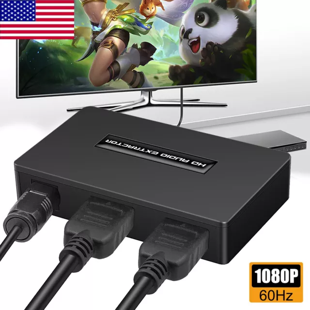 Converter HDMI to HDMI/Optical Cable 1080P HDMI Audio Extractor Splitter Adapter