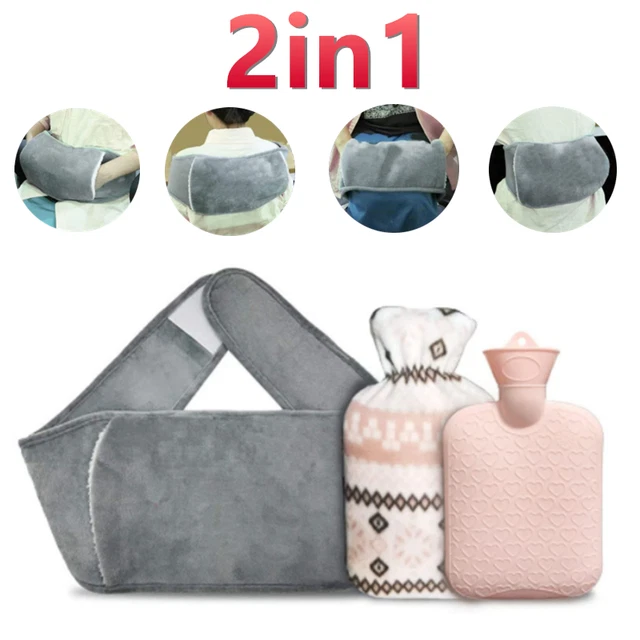 PVC Rubber HOT WATER BOTTLE Bag WARM Relaxing Heat / Cold Therapy Waist Cover US