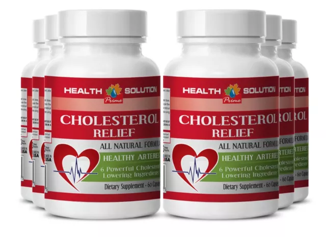 Alivio del colesterol (6 botellas, 360 cápsulas)