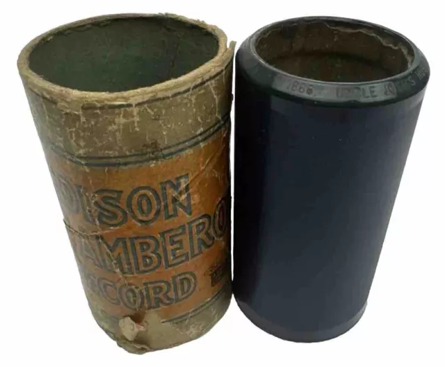 Antique Edison Blue Amberol Record Cylinder Uncle Joshs Huskin Bee Cal Stewart