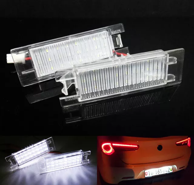 2x For Alfa Romeo LED Licence Number Plate Light Giulietta MiTo Brera 159 147 GT