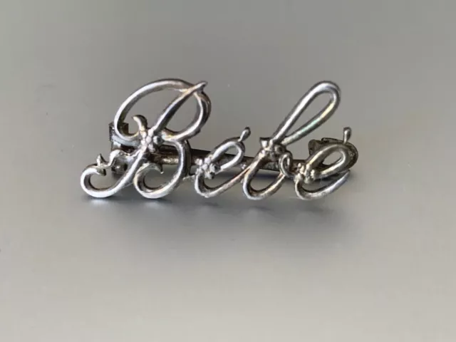 Cute French Creator Silver Brooch - BEBE/Baby - A small Baby's fashion accessory