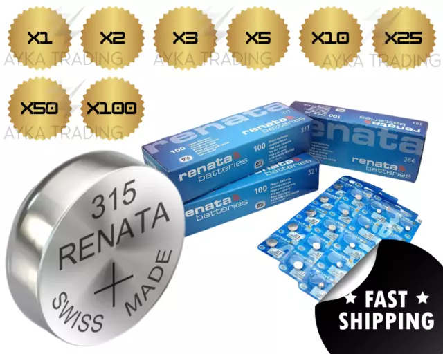 Renata Watch Battery 315 (SR716SW)- Swiss - x1 x2 x3 x5 x10 x25 x50 x100