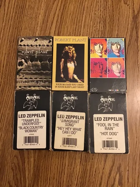 LED Zeppelin + Robert Plant Lot De Cassettes Singles Tapes En Ex Cond 1980’S US