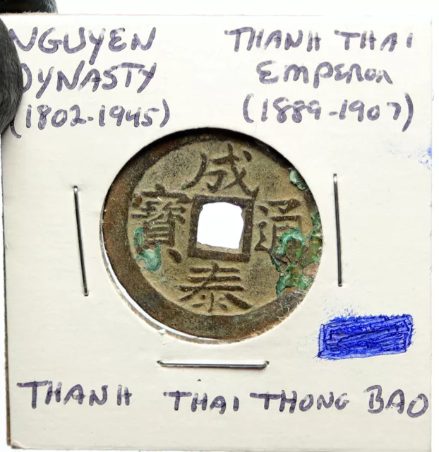 1889-1907 VIETNAM Nguyen Dynasty EMPEROR Thanh Thai Thong Bao Cash Coin i100107