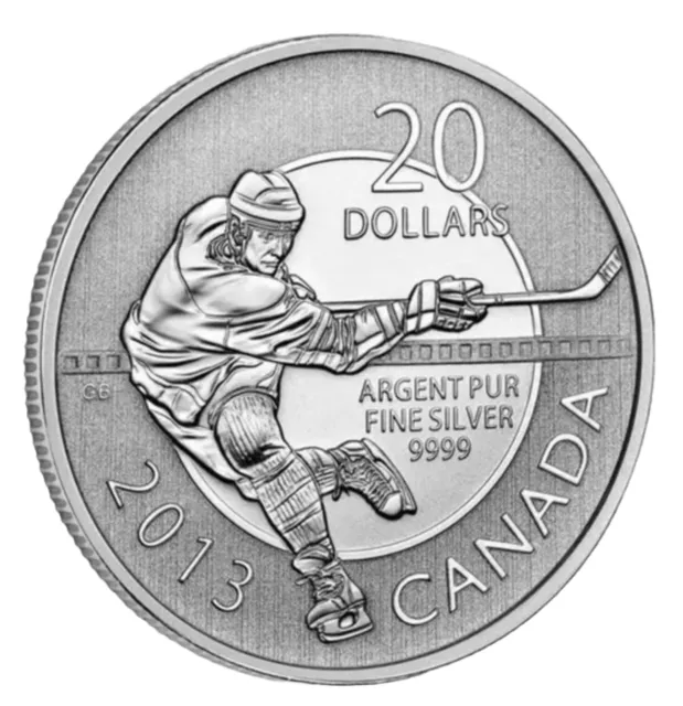 2013 $20 Fine Silver Coin - Hockey! Royal Canadian Mint $20 For $20