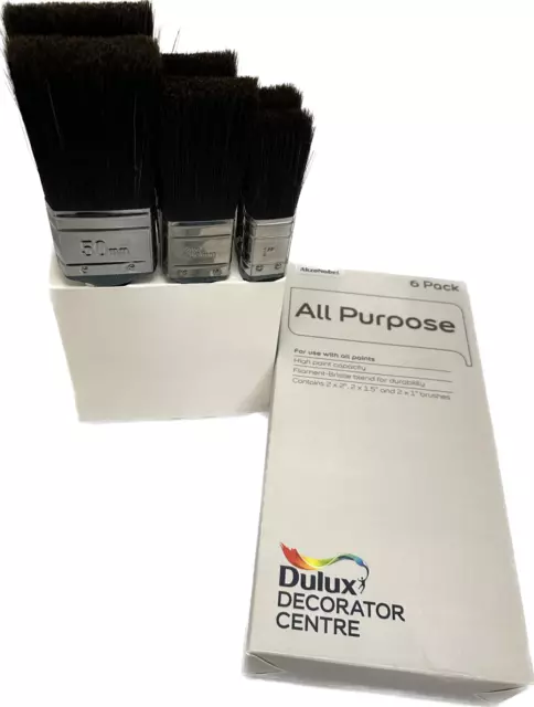 All Purpose Paint Brushes Dulux Trade  Filament-Bri Pack of 6