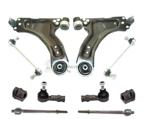 Vauxhall Corsa C Front 2 Wishbone Arms Links Outer + Inner Track Rod Ends D Bush