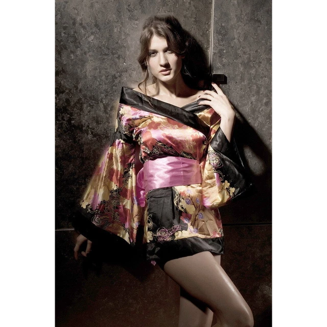 COSTUME RAGAZZA GEISHA Adulta Kimono Orientale Cinese Giapponese Donna Vestito Fantasia EUR 18,61 - IT - Foto 8