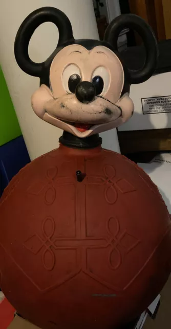 Vintage 1970's Hoppity Mickey Mouse Walt Disney Bounce Toy Hippity Hop