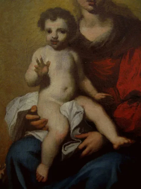 18 Jahrhundert Italien Barock Hl. Maria Jesuskind EngeI Putto Altmeister Gemälde 3