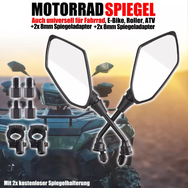 2x F1 Spiegel M8 MOTORRAD ATV QUAD ROLLER