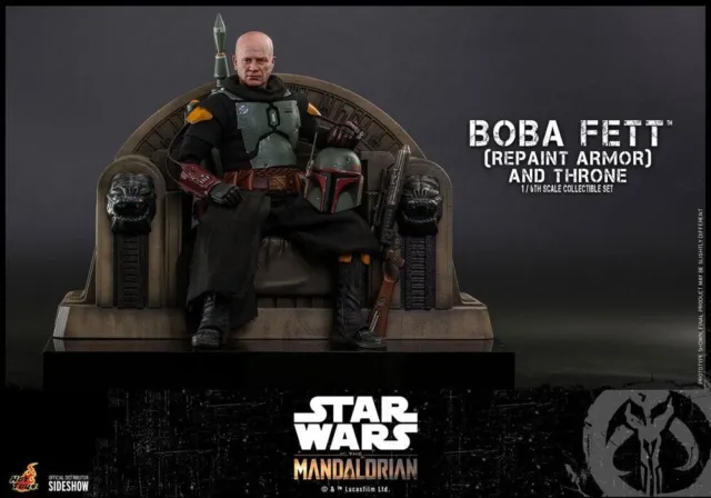 Star Wars Mandalorian 1/6 Boba Fett Repaint Armor and Throne TMS056 Hot Toys