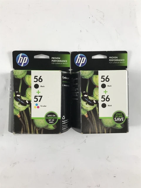 NEW Genuine HP 56/56 + 56/57 Combo Pack Ink Cartridges C9319FN C9321FN