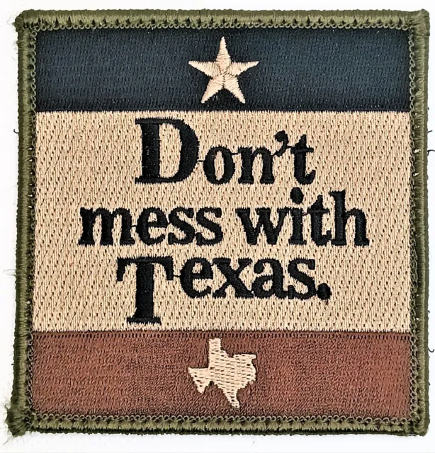 Don't Mess With Texas 3.5" Square Forest Tactical Embroidered Patch