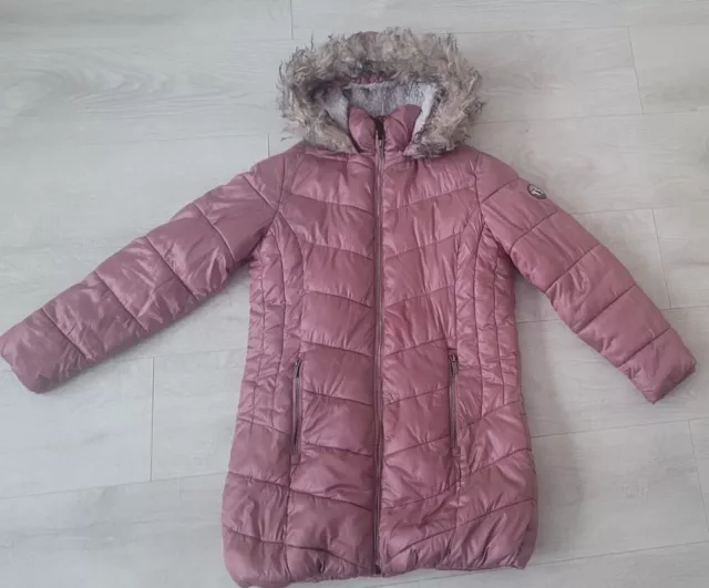 NEXT Girls Bronze Pink Padded Hooded Coat Jacket Age 10 Years BNWT