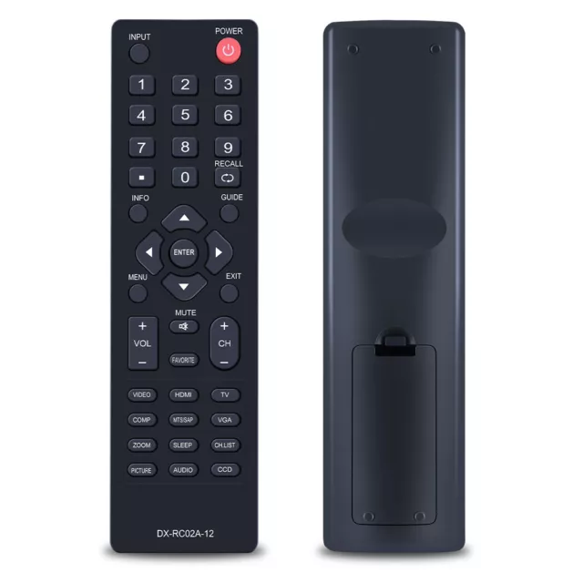 New DX-RC02A-12 Remote Control For Dynex TV DX-26L100A13 DX-32L100A13 DX-L19-10A