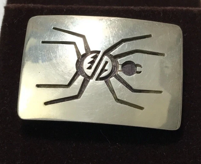 Vintage Willis Humeyestewa Hopi Guild Sterling Silver Spider Lady Belt Buckle Vintage Willis Humeyestewa Hopi Guild Sterling Silver Spider Lady Belt Buckle