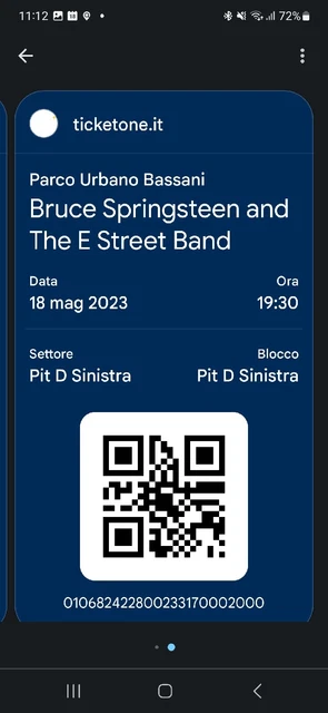 2 Biglietti Bruce Springsteen Ferrara 18/05/2023