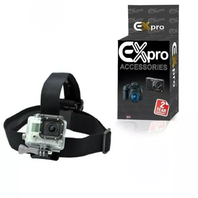 Arnés de cabeza elástico ajustable correa de cinturón montaje para GoPro Hero 9 8 7 6 5 4