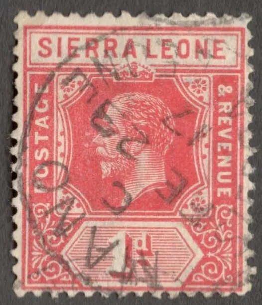 AOP Sierra Leone KGV 1d used MANO