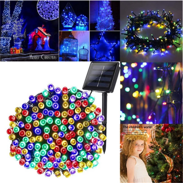Waterproof 50M 500 LED Solar Power Battery String Fairy Lights Outdoor Garden UK