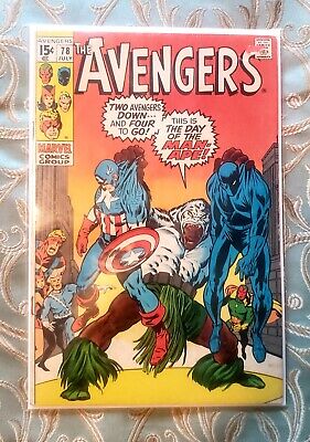 Avengers #78, 2nd app M'Baku, 1st app Lethal Legion Nice Copy 1970