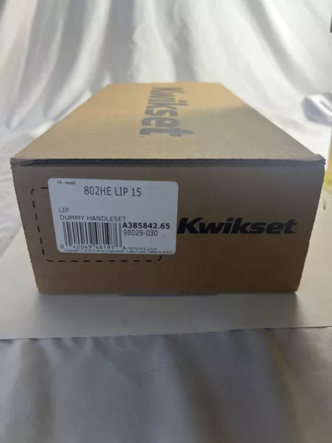 Kwikset 802HELIP-15 Hawthorne Dummy Handleset in Satin Nickel