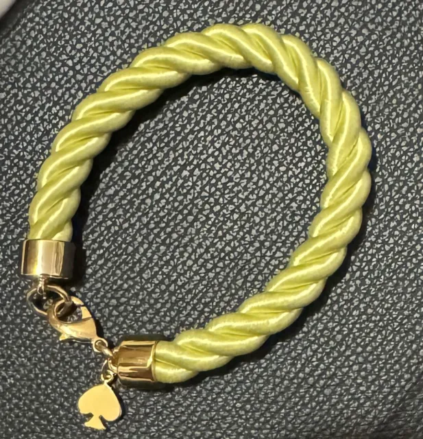 Kate Spade Women's Lime Green Goldtone Charm And Bud Learn The Ropes Bracelet