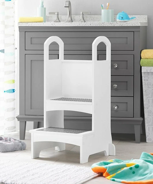 Whitmor Kids Helper Step Stool 16' W x 31' H x 18'' D White