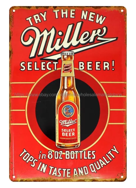 decorate my bedroom Try the New Miller beer metal tin sign