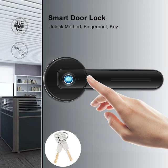 Serrure Intelligente De Poignée De Porte Empreinte Digitale Biométrique