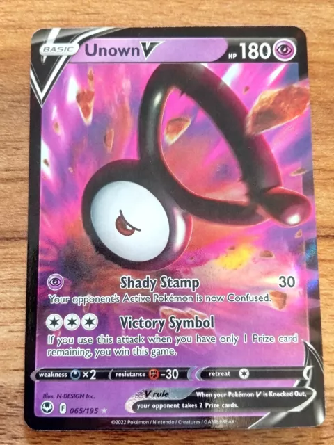 Unown V 065/195 Pokemon 2023 Full Art Silver Tempest