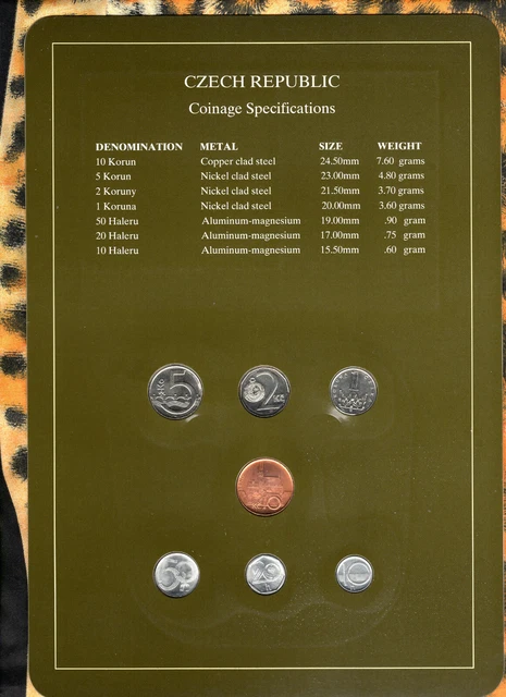 Coin Sets of All Nations Czech Republic 7 coin 1993 - 1994 UNC 2