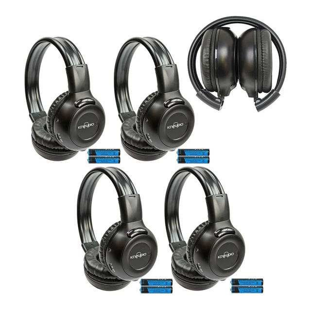 4 FOLD IN Wireless Headphones For Rosen Brand Systems Rear DVD New