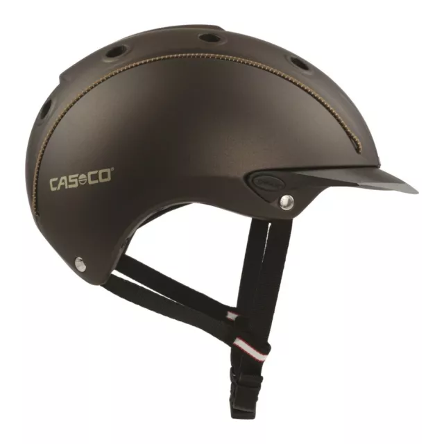 Damen Herren Reithelm Reitkappe Reiterhelm Mistrall-1 Casco braun verstellbar