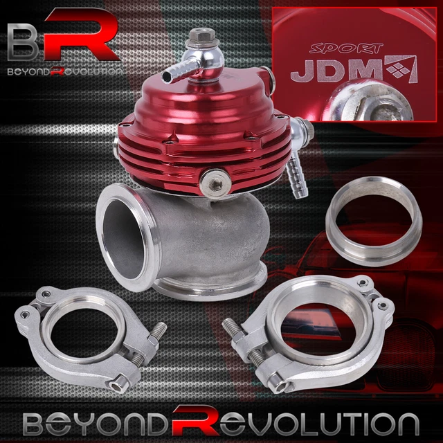 35mm 38mm Red Top Steel Turbo Charger External Wastegate Manifold V-Band Compact