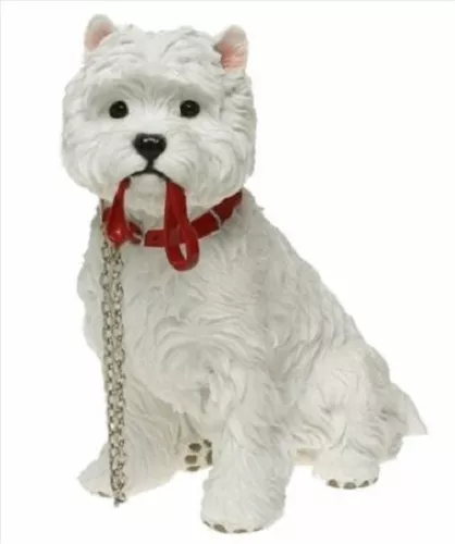 West Highland Terrier (Westie) Dog Ornament Sitting Lead Dog Studies by Leonardo