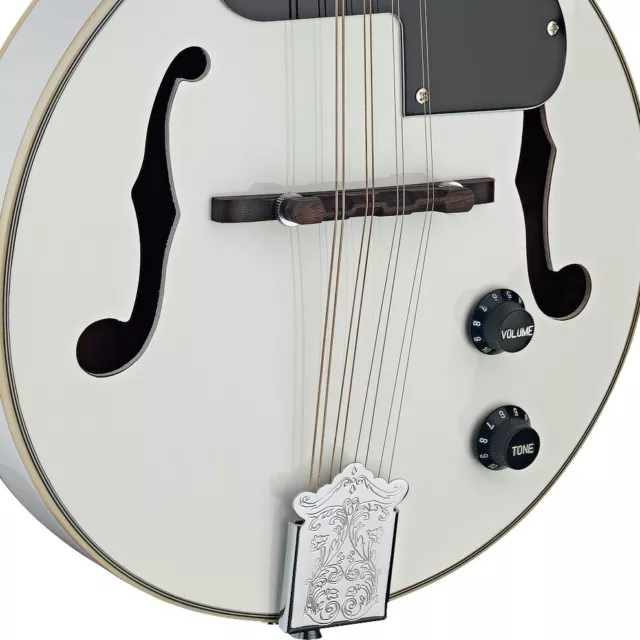 Bluegrass Mandoline Avec Capteur / Micro En Blanc De 2