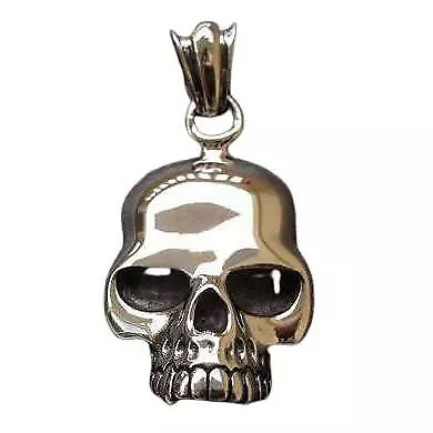 925 Sterling Silver Phantom Skull Biker Pendant