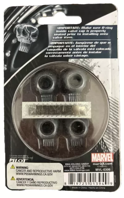 Marvel Punisher Car Wheel Tire Valve Caps Fits All Stems Truck SUV Mini van Bike 2