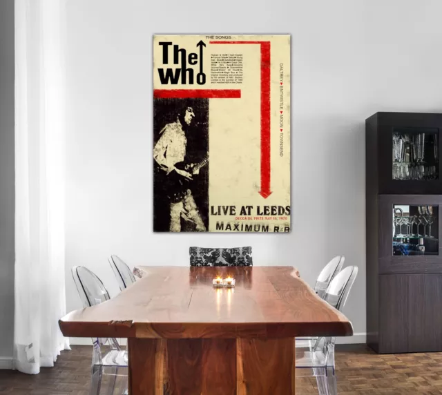 Vintage Music Art Poster - The Who Live At Leeds  No 0010 A4 A3 A2 A1