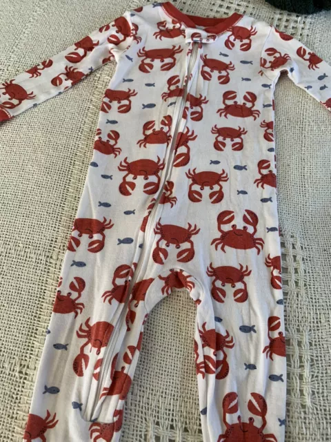 Just One You by Carter’s baby boy 18M one-piece Pajamas with Happy Crabs!