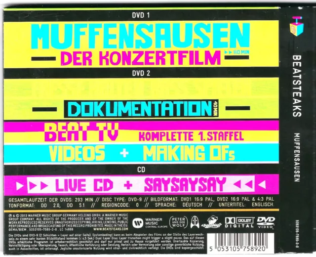 Beatsteaks - Muffensausen - CD + 2 DVD, gebraucht, Zop-Zustand! 2