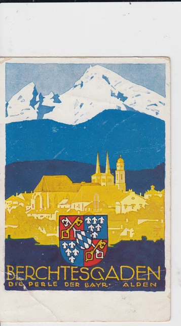 AK Berchtesgaden Die Perle der Bayr. Alpen mit Wappen 1932