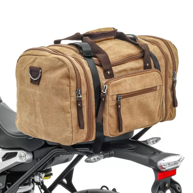 Borsa da sella per Moto Guzzi V9 Roamer RT4 + cinghie 35L marrone