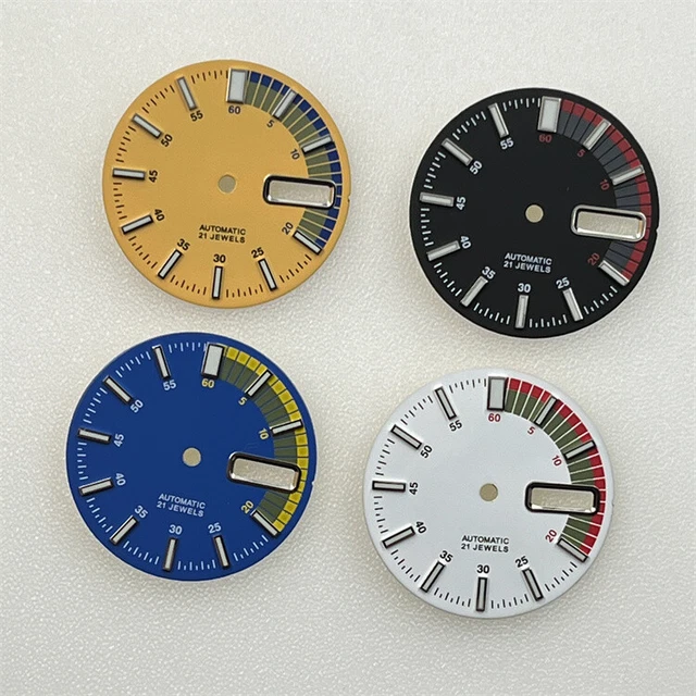 Cadran De Montre Vert Lumineux 33.5mm - Compatible Mouvement NH35/NH36, Neuf Avec étiquettes